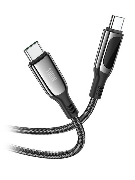 кабель для быстрой зарядки iPhone Hoco S51 100W Extreme charging data cable for Type-C to Type-C black