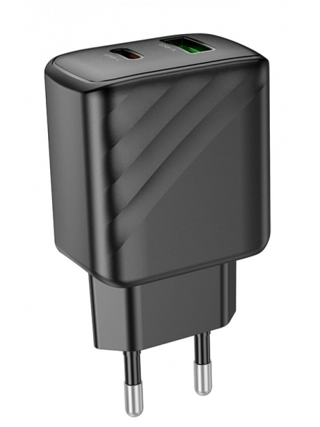 быстрое зарядное устройство Hoco CS23A Sunlight dual port PD30W+QC3.0 charger black