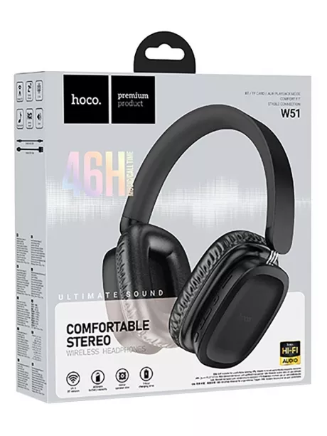 гарнитура Bluetooth стерео Hoco W51 Delightful BT headphones black