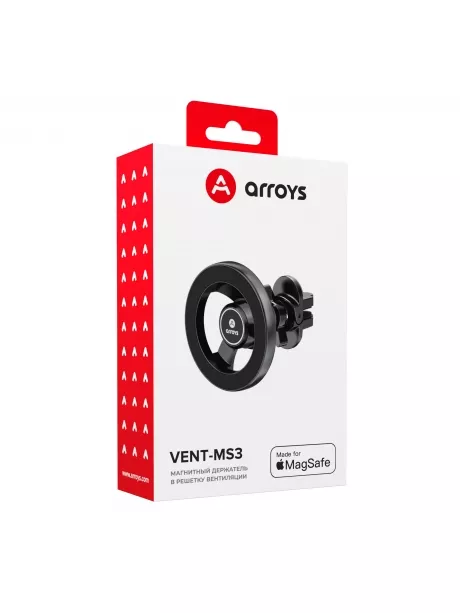 автомобильный держатель Arroys Vent-MS3 black