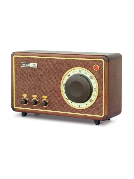 FM радиоприемник и bluetooth динамик Tecsun 2024 WOOD (export version) brown