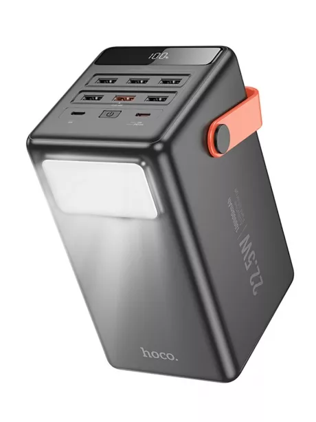 портативный внешний аккумулятор Hoco J142 Surpass 22.5W+PD20W fully compatible power bank(100000mAh) black