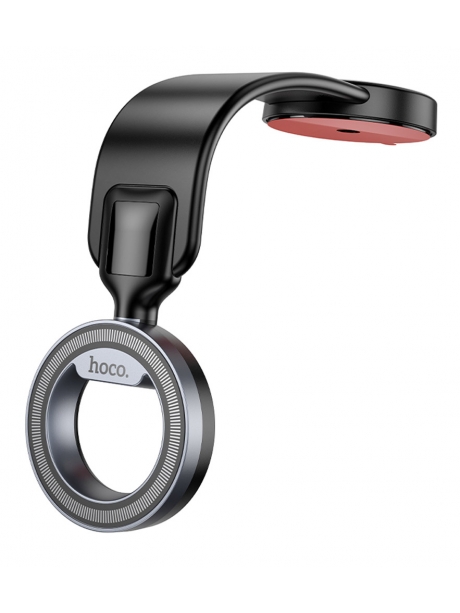 магнитный держатель MagSafe Hoco H71 Totem ring magnetic car holder (center console) black/metal gray