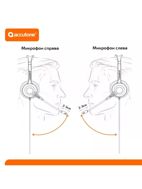 гарнитура для компьютера с микрофоном Accutone UB120 USB 