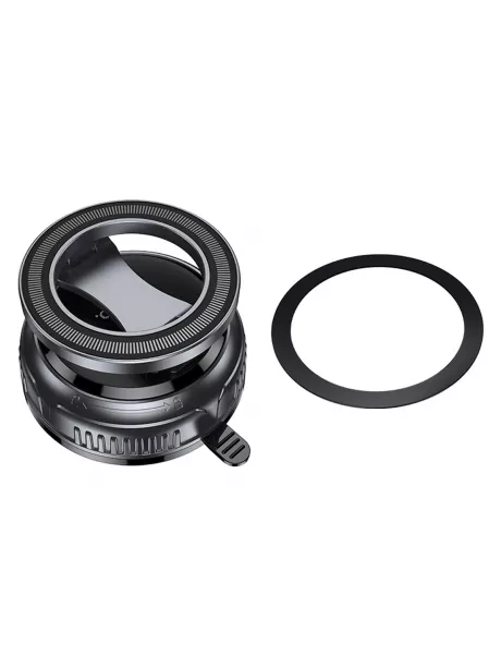 магнитный держатель MagSafe Hoco H92 High vacuum suction cup magnetic holder(universal) black/metal gray
