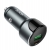 автомобильная зарядка c дисплеем Hoco Z42 Light road dual port digital display PD20W+QC3.0 car charger metal gray