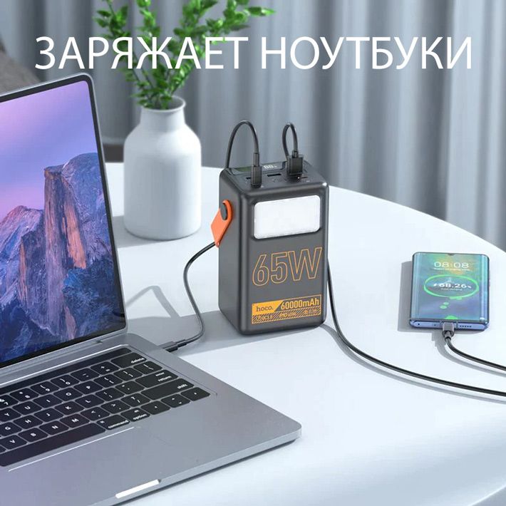 внешний аккумулятор Hoco J110A Powerful PD65 compatible power bank(60000mAh)