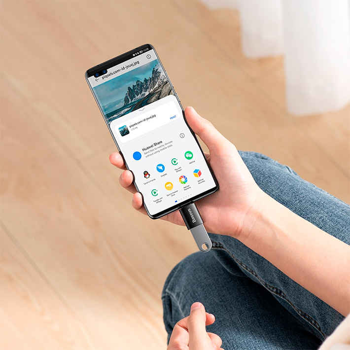 адаптер Baseus Ingenuity Series Mini OTG Adaptor Type-C to USB-A 3.1